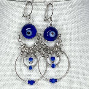 Evil Eye - Nazar Beaded Drop/Chandelier Earrings